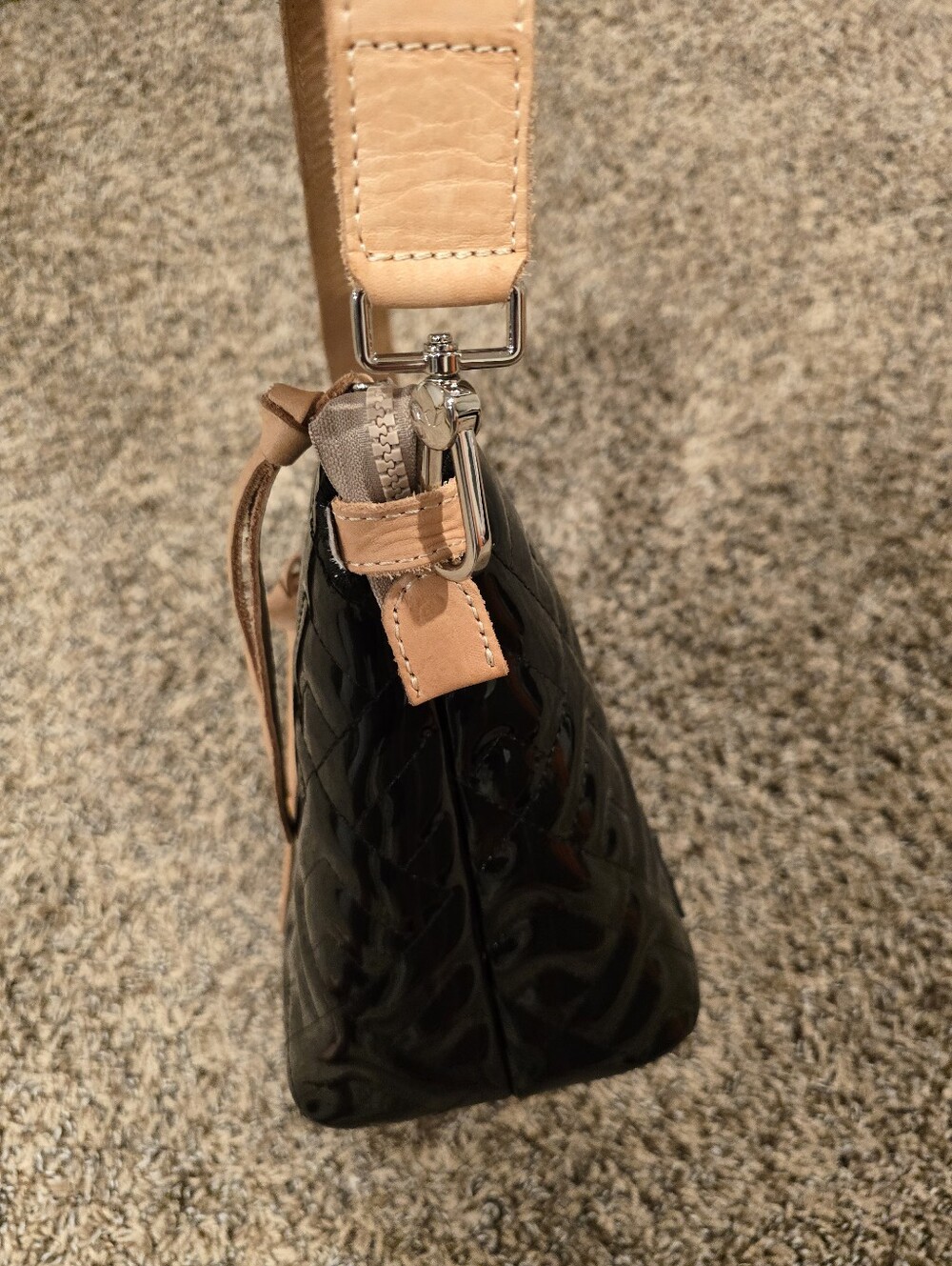 Consuela Inked Downtown Crossbody bag featuring a quilted black patent exterior - Picture 5 of 14